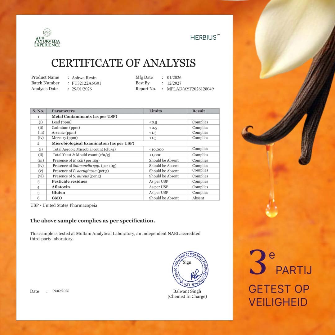 Herbius® ASHWA RESIN: Een Krachtige Mix van Puur Himalaya Shilajit en de Meest Klinisch Onderzochte Ashwagandha ter Wereld (KSM-66®) (Set van 3)