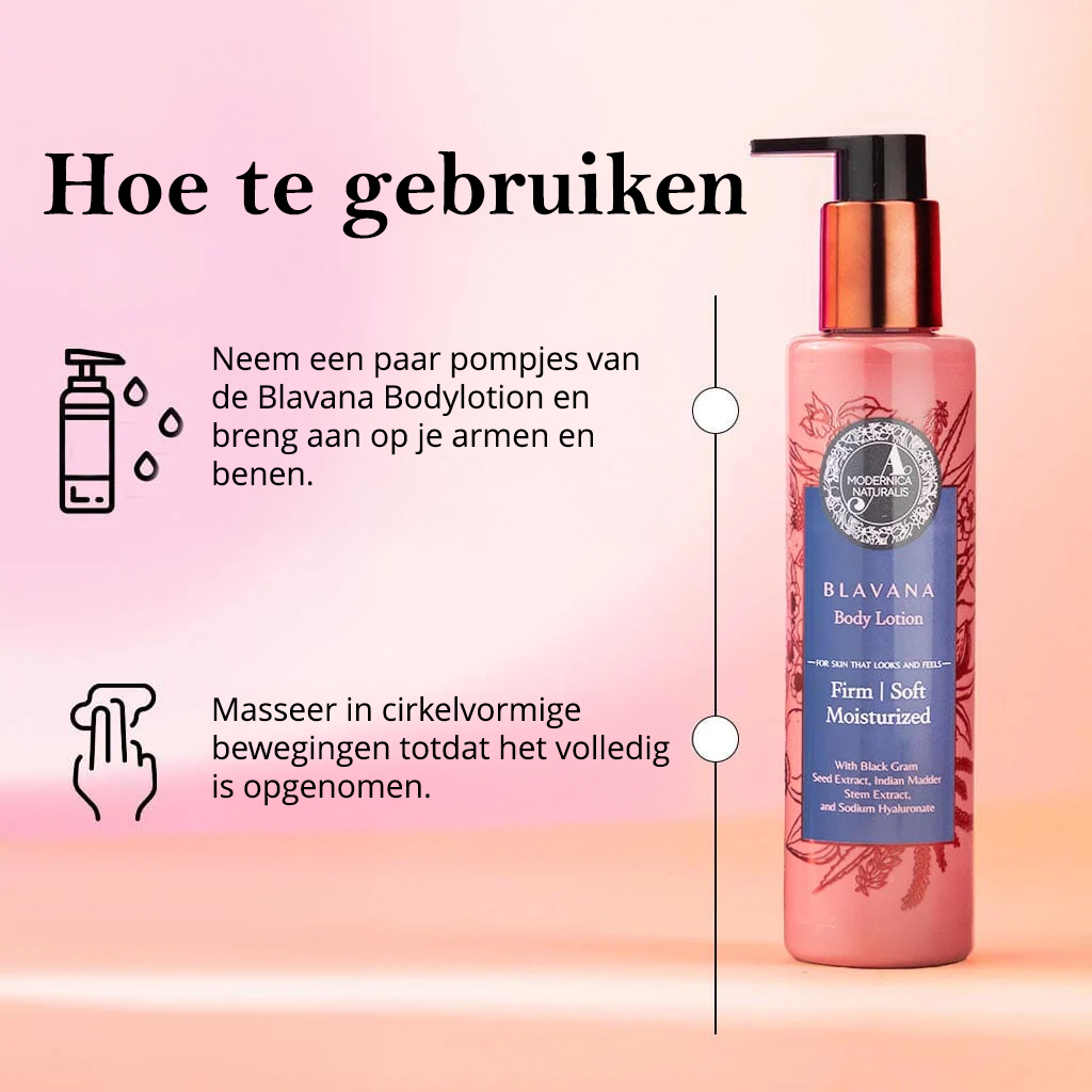 Blavana Body Lotion - Hydrateert, verzacht en verstevigt droge, rijpere en craquelé huid - Revolutionaire formule met zwarte gram - Beste bodylotion voor de rijpere huid - Met klinisch bewezen ingrediënten