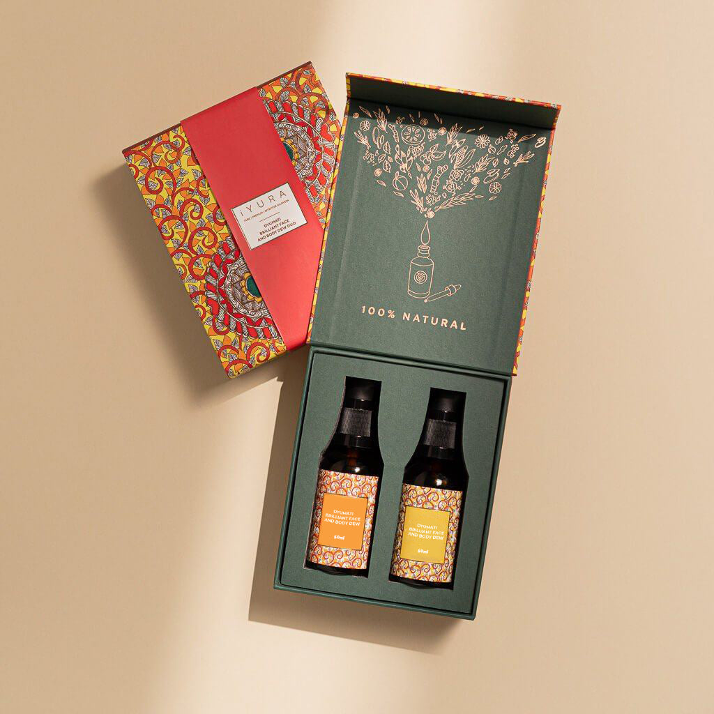 Dyumati Brilliant Face and Body Dew Duo- The Awakened Soul Blend & The Illuminated Heart Blend