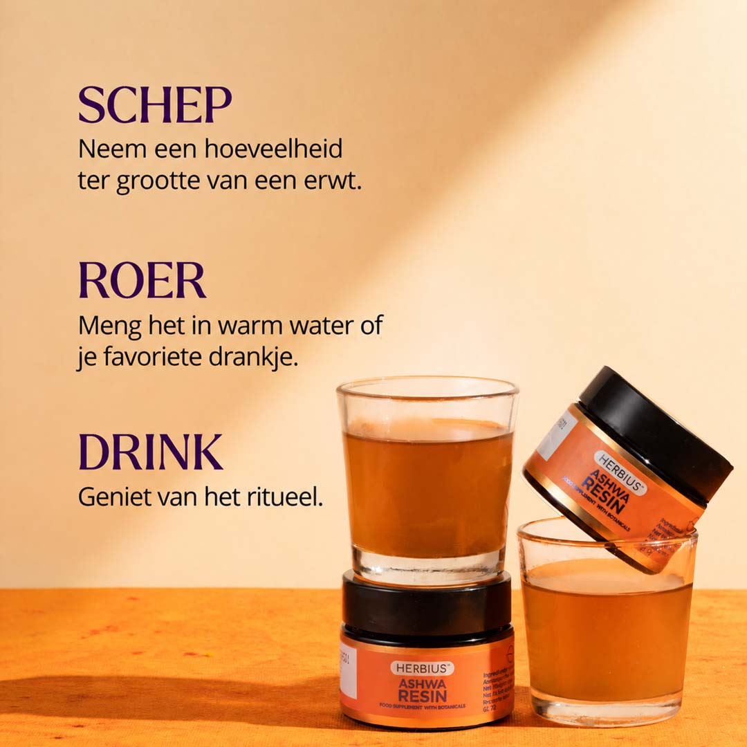 Herbius® ASHWA RESIN: Een Krachtige Mix van Puur Himalaya Shilajit en de Meest Klinisch Onderzochte Ashwagandha ter Wereld (KSM-66®) (Set van 2)