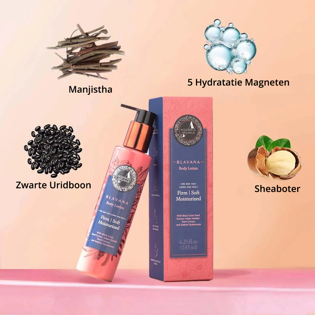 Blavana Body Lotion - Hydrateert, verzacht en verstevigt droge, rijpere en craquelé huid - Revolutionaire formule met zwarte gram - Beste bodylotion voor de rijpere huid - Met klinisch bewezen ingrediënten