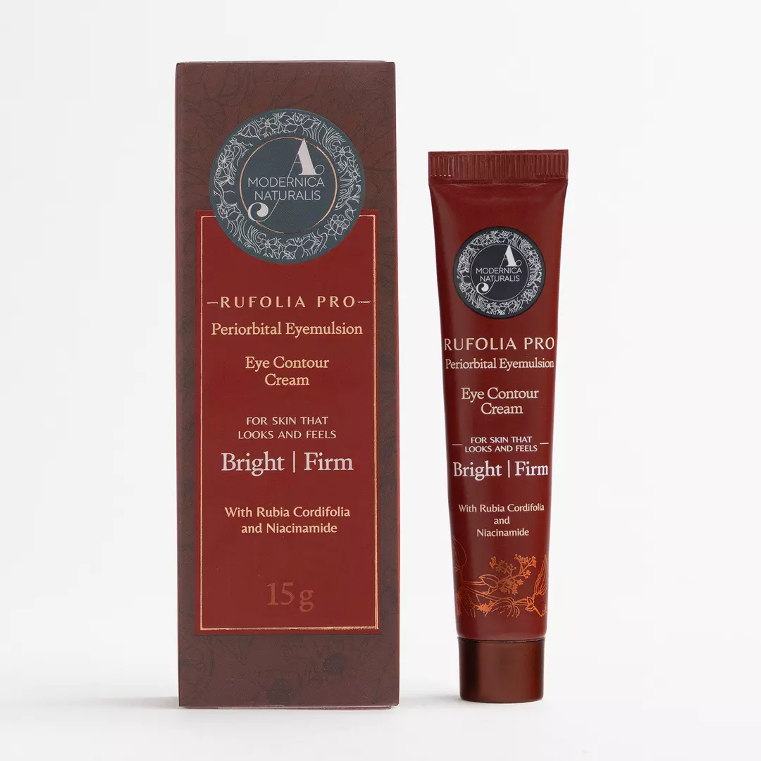 Rufolia PRO Periorbital Eyemulsion – Eye Contour Cream - Verheldert, verstevigt en hydrateert de huid onder de ogen - Nieuwe formule met manjistha, aloë vera, lotus en niacinamide – De beste crème voor onder de ogen - Met klinisch geteste ingrediënten